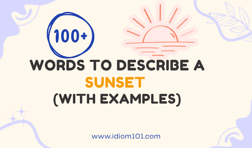 100+ Words to Describe a Sunset (With Examples)
